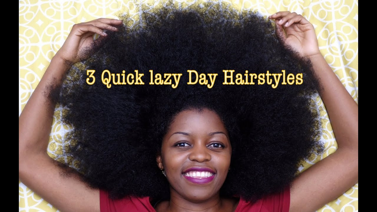 Quick And Easy Black Hairstyles
 3 Quick Lazy Day Hairstyles for Natural Hair