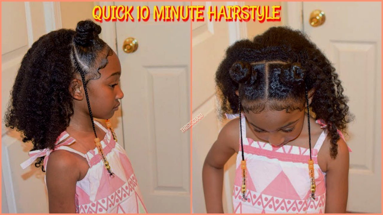 Quick And Easy Black Hairstyles
 Quick Easy 10 Minute Kids Girls Natural Hairstyles BACK
