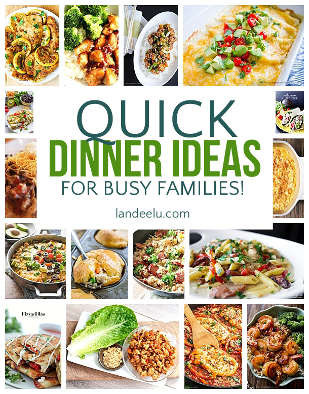 Quick And Easy Dinner Recipes For Families
 Quick Dinner Ideas for Busy Families landeelu