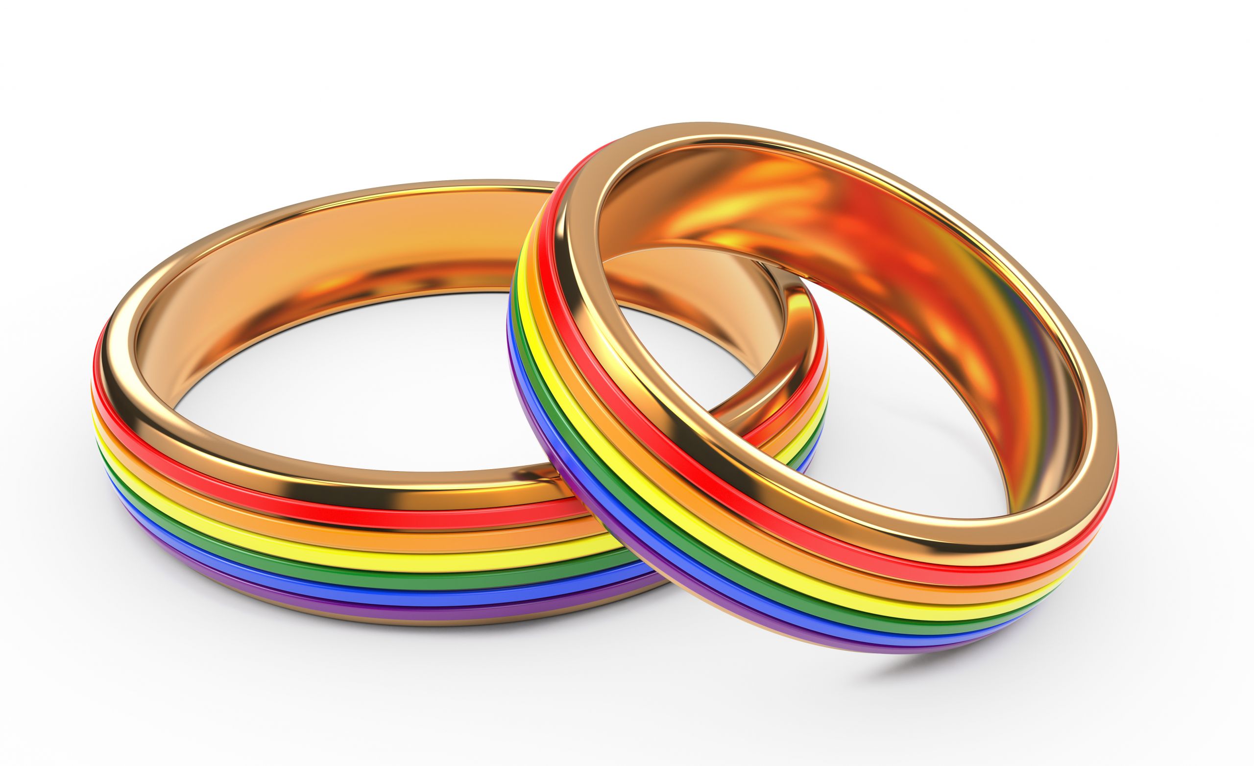 Rainbow Wedding Bands
 Elegant Gay Rainbow Wedding Rings Matvuk
