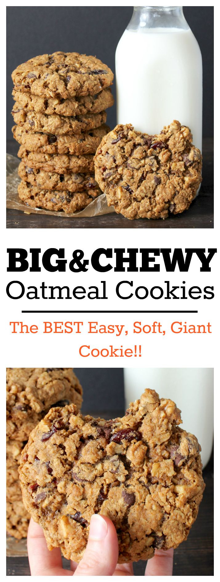 Recipes For Oatmeal Cookies
 Big and Chewy Oatmeal Cookies Jay s Baking Me Crazy