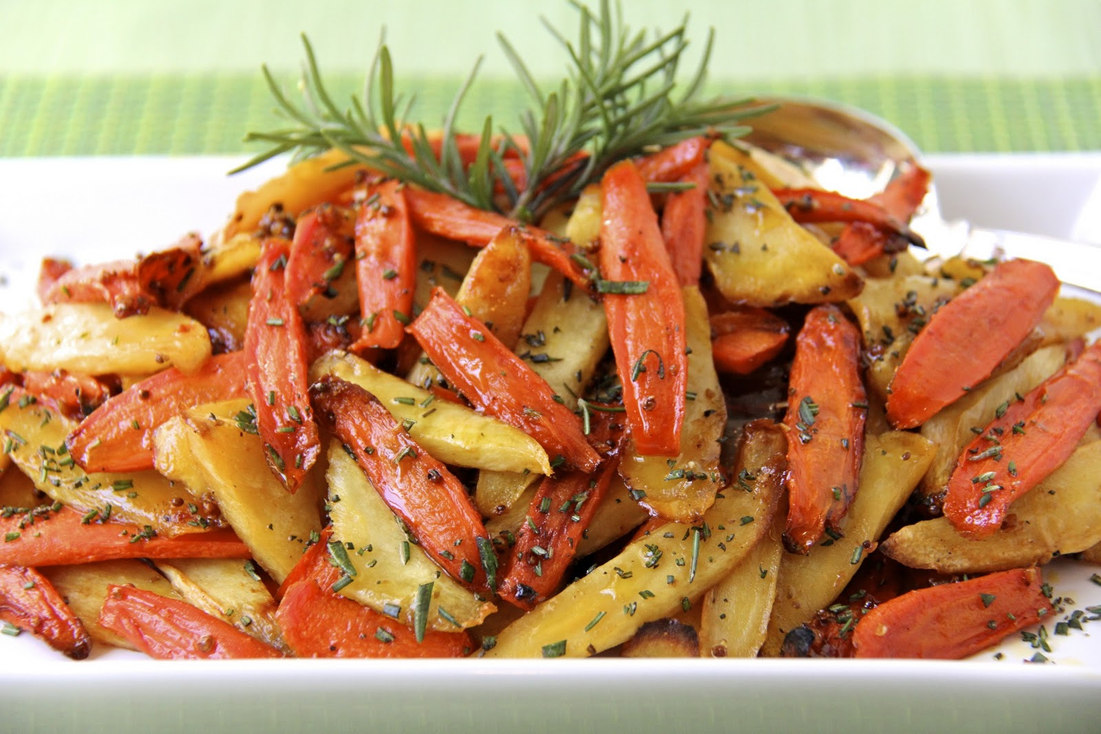 Roasted Root Vegetables With Rosemary
 Simple Sticky Roasted Rosemary Root Veggies