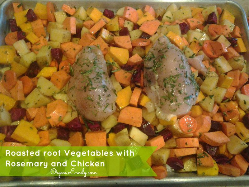 Roasted Root Vegetables With Rosemary
 Roasted Root Ve ables with Rosemary and Chicken
