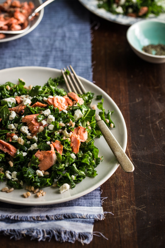 Salmon And Kale Recipes
 kale salad with roasted salmon Jelly Toast