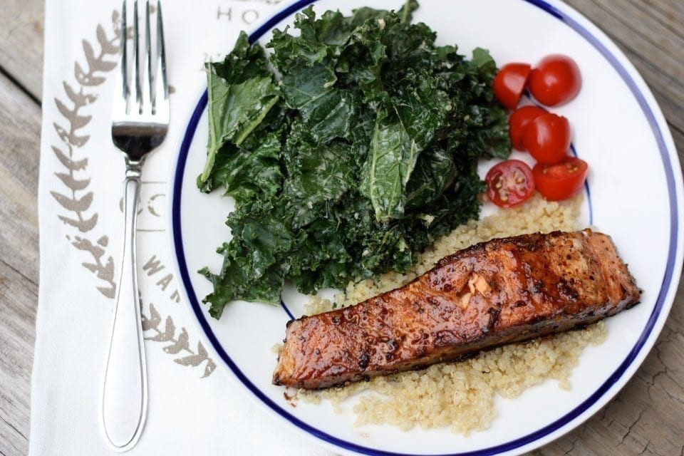 Salmon And Kale Recipes
 Easy Balsamic Glazed Salmon and Massaged Kale Salad