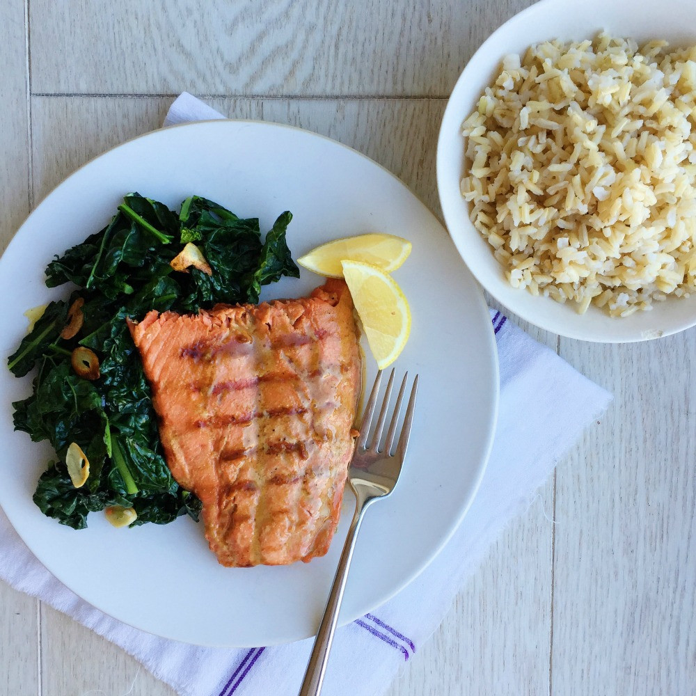 Salmon And Kale Recipes
 Best Soy Glazed Salmon with Garlicky Kale and Rice Recipe