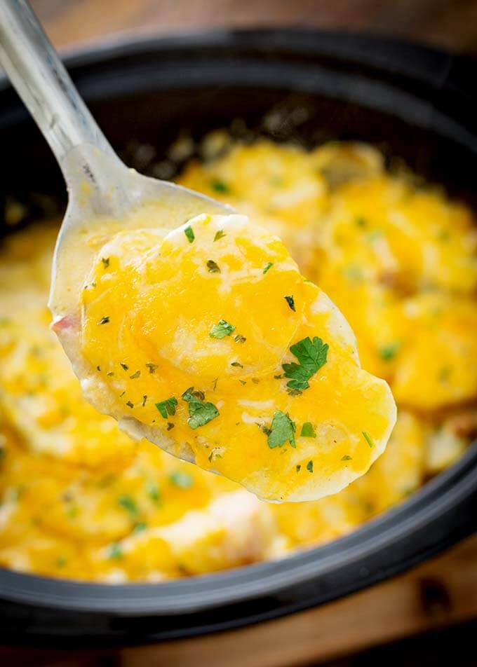 Scalloped Potatoes In Slow Cooker
 Slow Cooker Cheesy Scalloped Potatoes