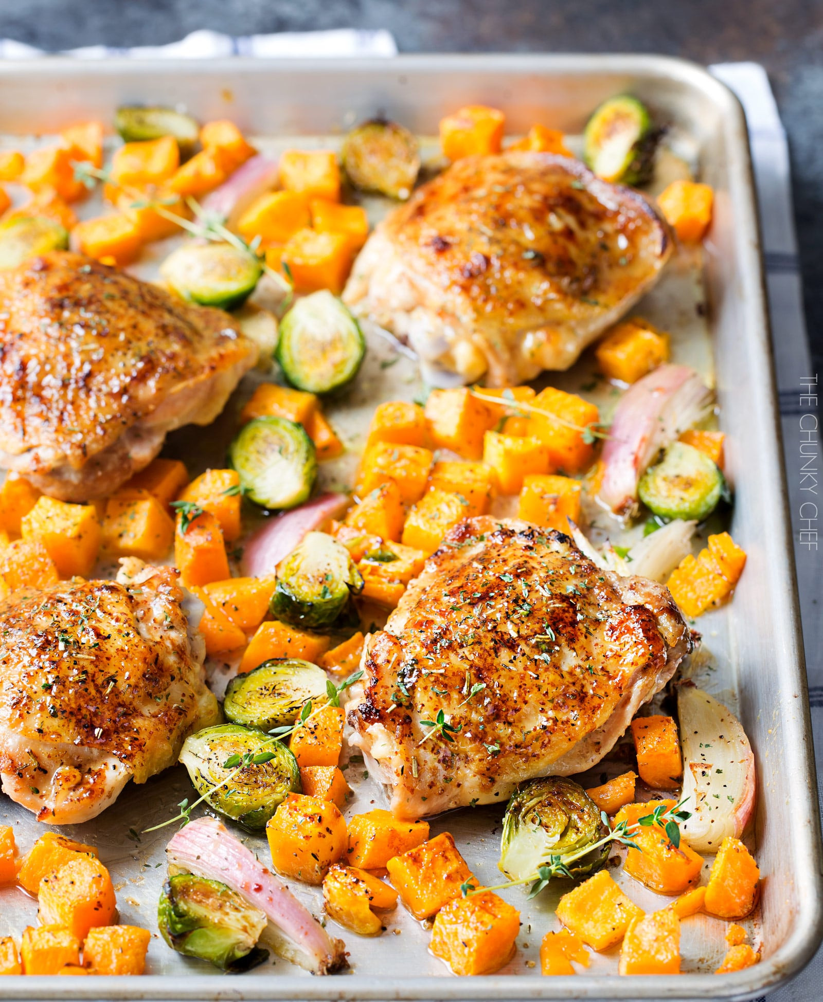 Sheet Pan Dinner
 Sheet Pan Maple Mustard Roasted Chicken The Chunky Chef