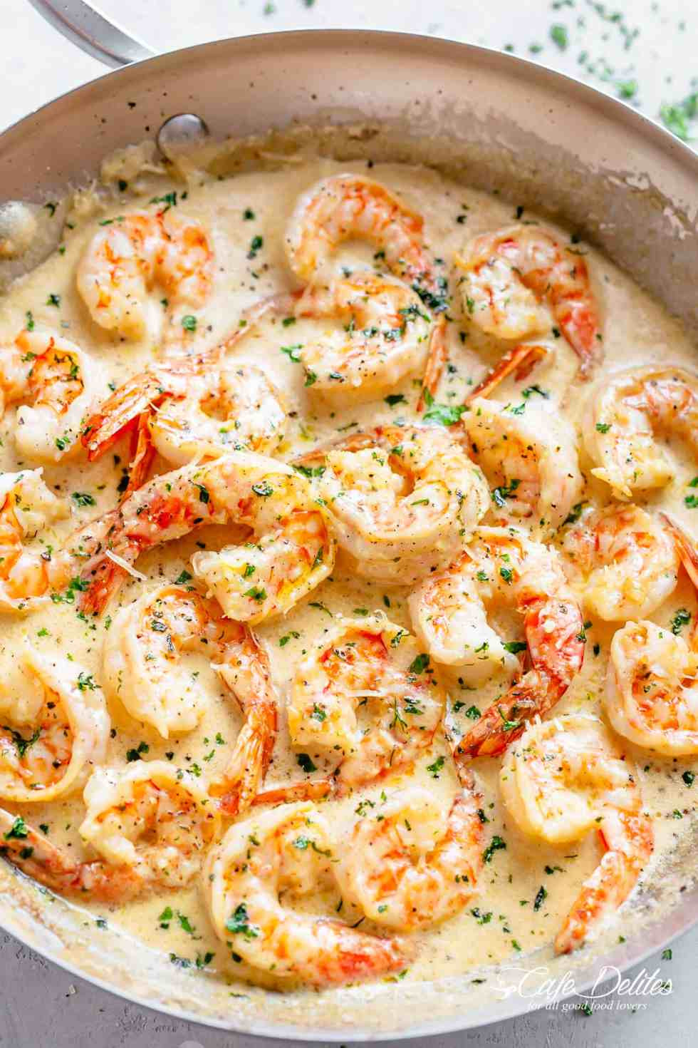 Shrimp Recipes Dinner
 Creamy Garlic Shrimp With Parmesan Low Carb Cafe Delites