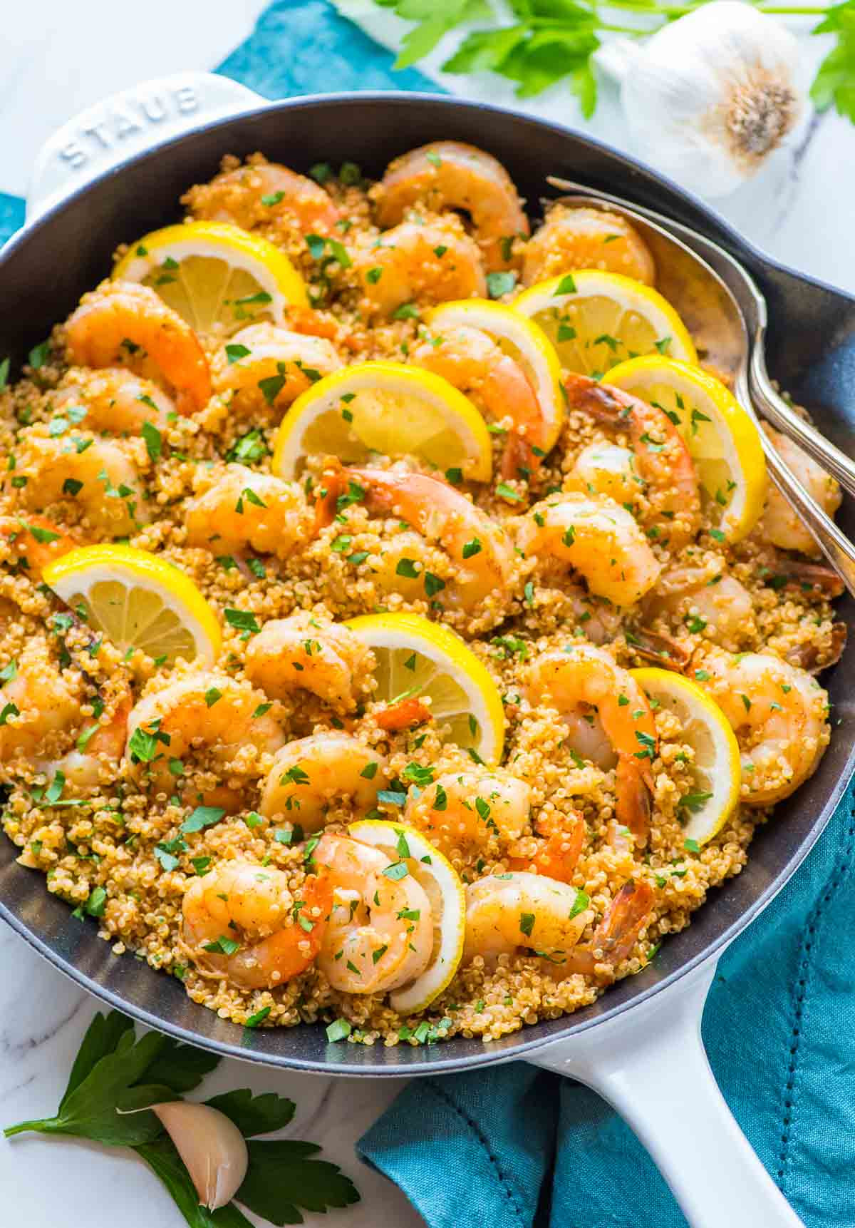 Shrimp Recipes Dinner
 Garlic Shrimp with Quinoa