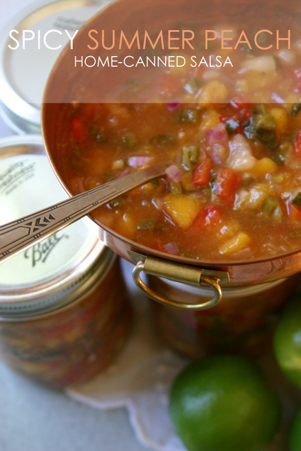 Spicy Salsa Recipe For Canning
 Spicy Summer Peach Home Canned Salsa