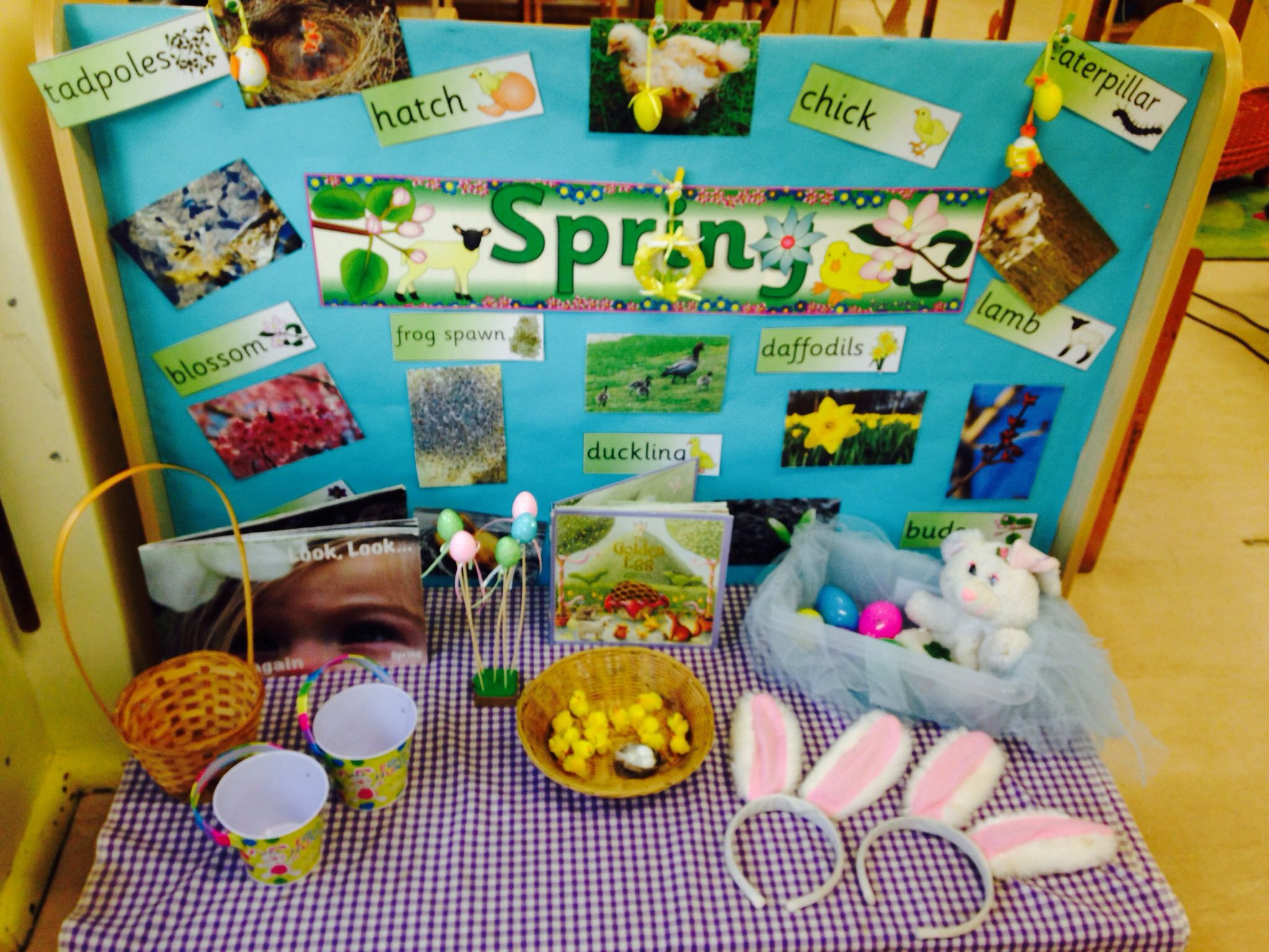 Spring Ideas Eyfs
 Easter Spring interest table eyfs nursery