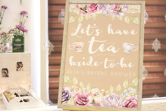 Tea Party Ideas For Bridal Shower
 Kara s Party Ideas Afternoon Tea Bridal Shower