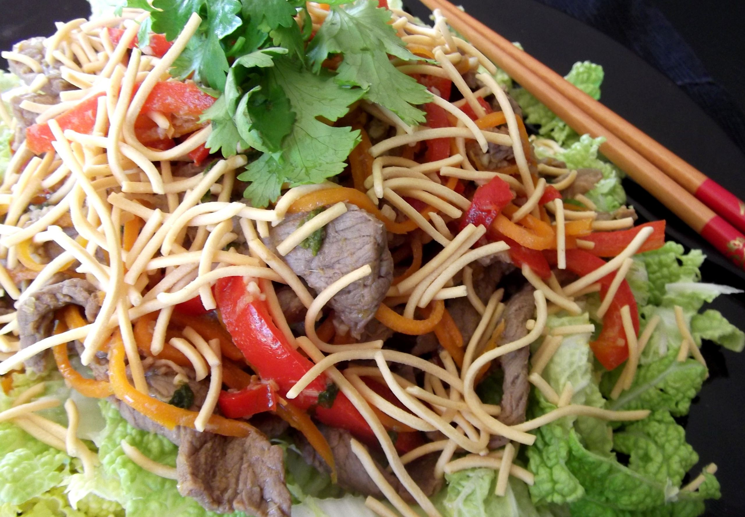 Thai Crispy Noodles
 Thai Beef Salad with Crunchy Noodles