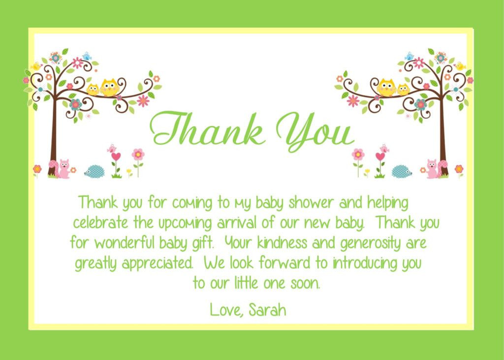 Thank You To Coworkers For Baby Gift
 Baby Shower Thank You Card Wording Ideas