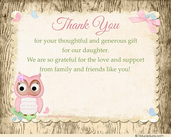 Thank You To Coworkers For Baby Gift
 Thank You Card To Coworkers For Baby Shower HNC Grohe