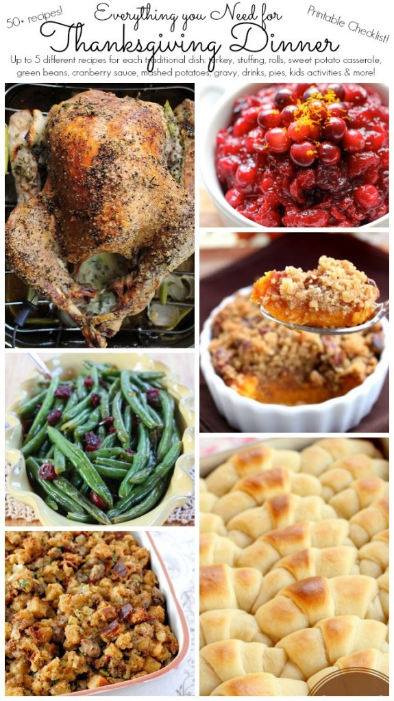 Thanksgiving Dinner List Of Items
 Printable Thanksgiving Dinner Checklist and Recipes