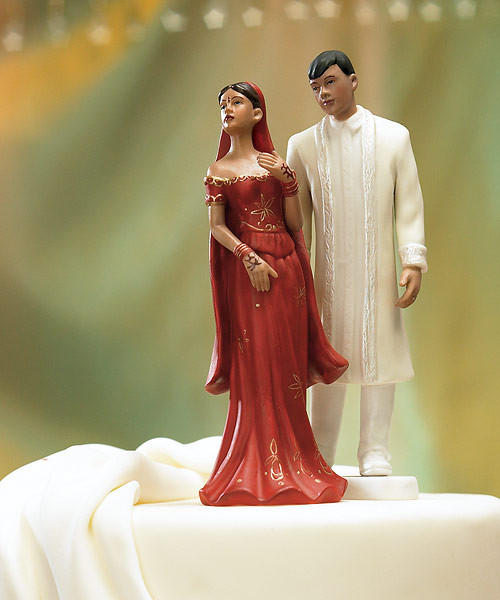 Traditional Wedding Cake Topper
 Traditional Indian Bride and Groom Wedding Cake Topper