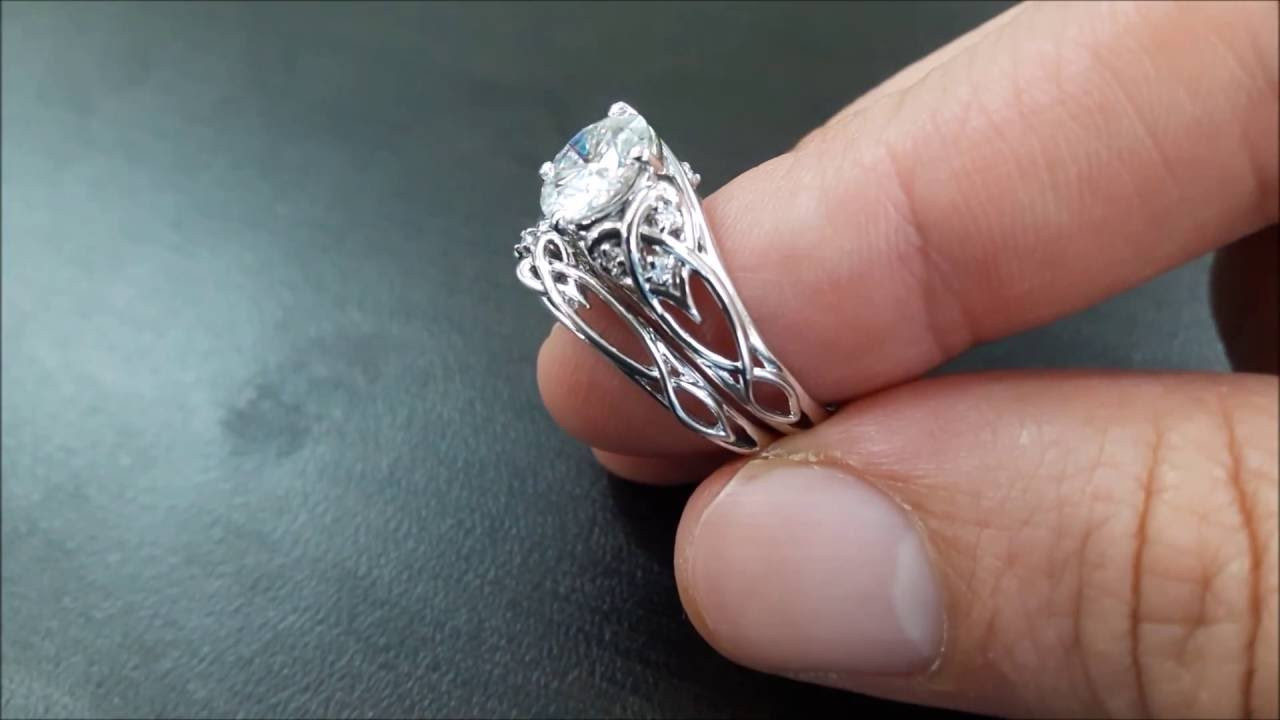 Unique Diamond Wedding Rings
 14K White Gold Unique Engagement Rings 2 Carat Diamond