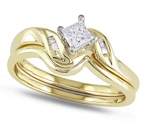 Used Wedding Ring Sets For Sale
 Closeout sale on Princess and Baguette Wedding Ring Set