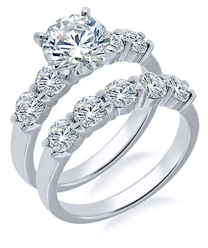 Used Wedding Ring Sets For Sale
 Clearance Cubic Zirconia Wedding Ring Bridal Sets Sale