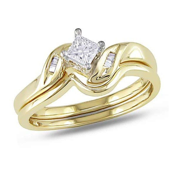Used Wedding Ring Sets For Sale
 Graceful Cheap Diamond Wedding Set 0 25 Carat Princess Cut