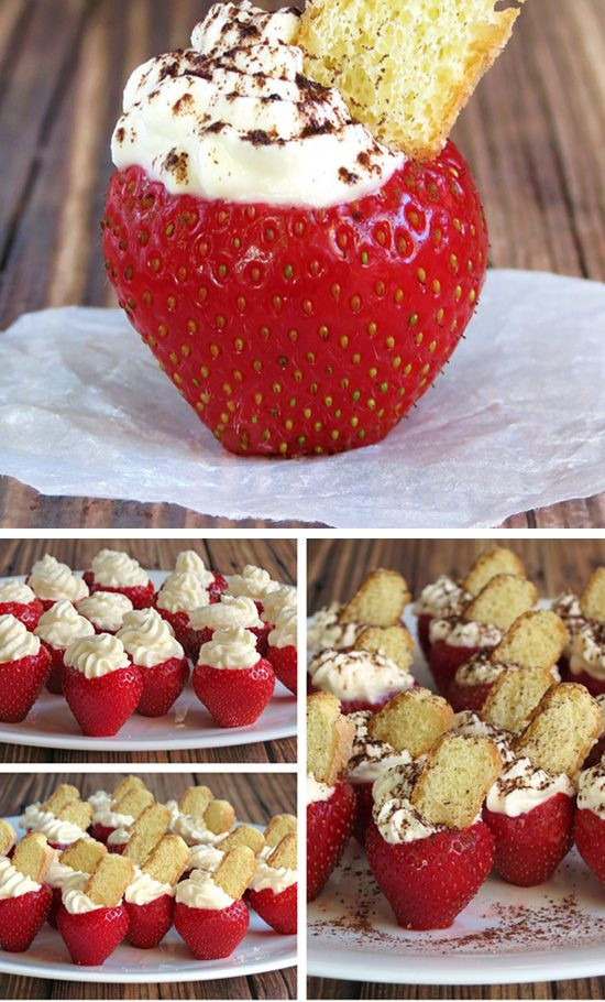 Valentine Day Recipes Dessert
 Tiramisu Stuffed Strawberries
