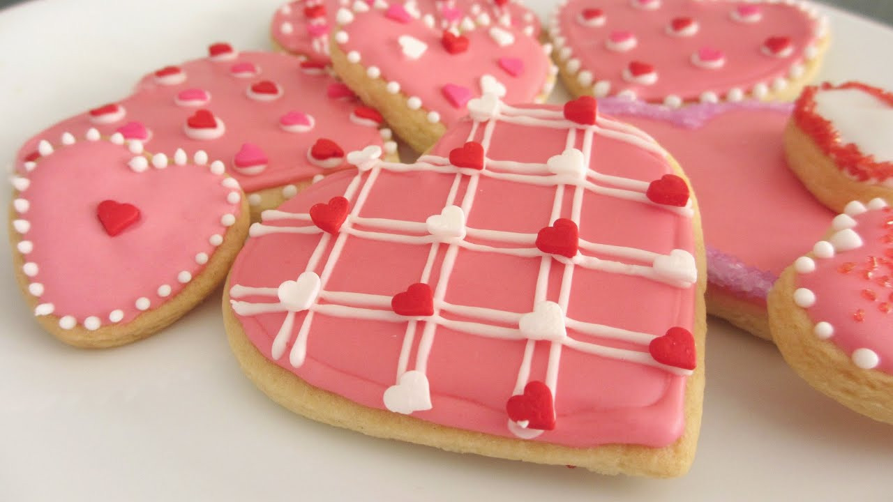Valentine Sugar Cookies
 Valentine s Day Cookie Decorating Ideas