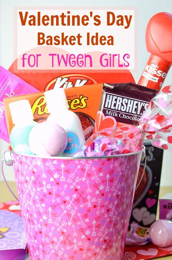 Valentines Gift Ideas For Teens
 Valentine s Day Basket Idea for Tween Girls