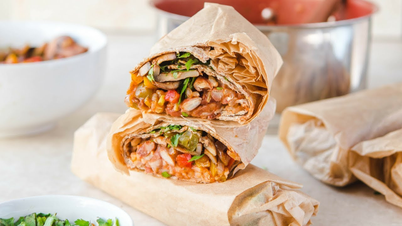 Vegan Freezer Burritos
 Vegan Rice & Bean Burritos 🌯 Freezer Friendly