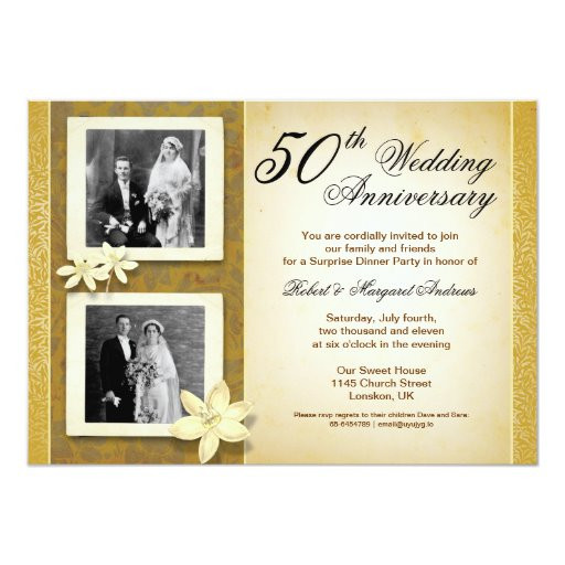 Wedding Party Invitations
 two photos wedding anniversary invitations