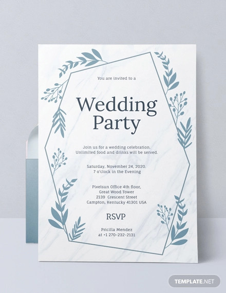 Wedding Party Invitations
 29 Wedding Invitation Mockup Designs & Creatives PSD
