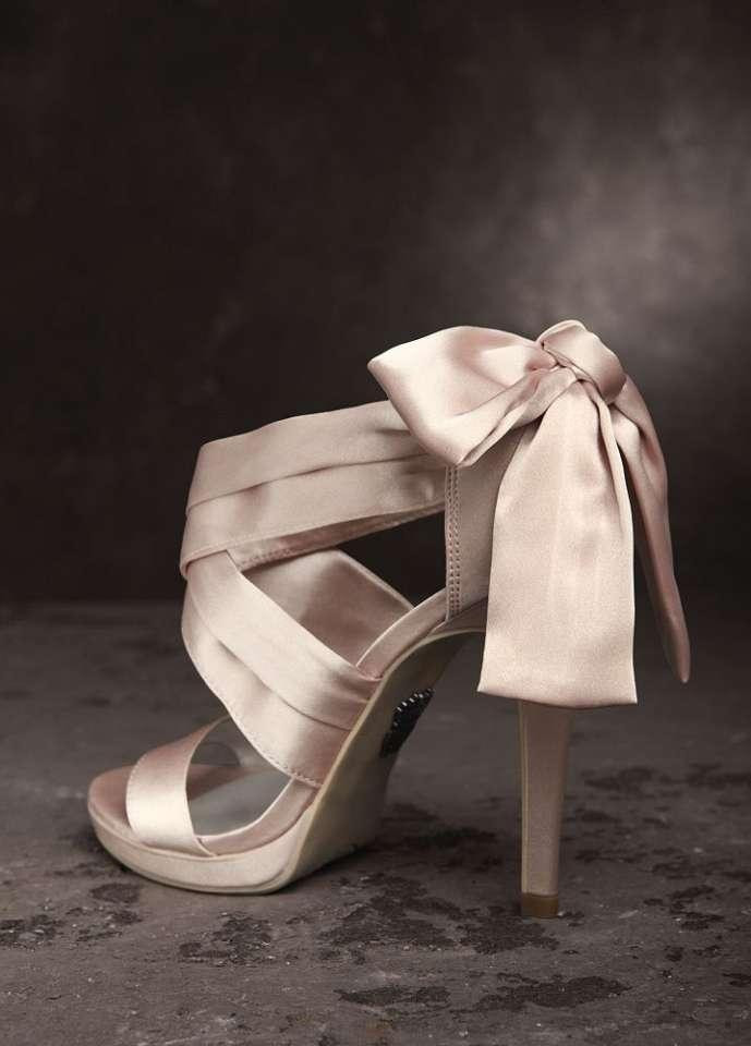 Wedding Shoes With Bow
 Blush Bow Wedding Shoes
