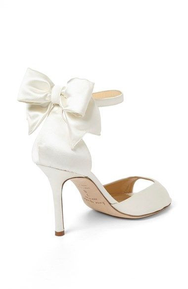 Wedding Shoes With Bow
 Love the bows on the back of these chic heels