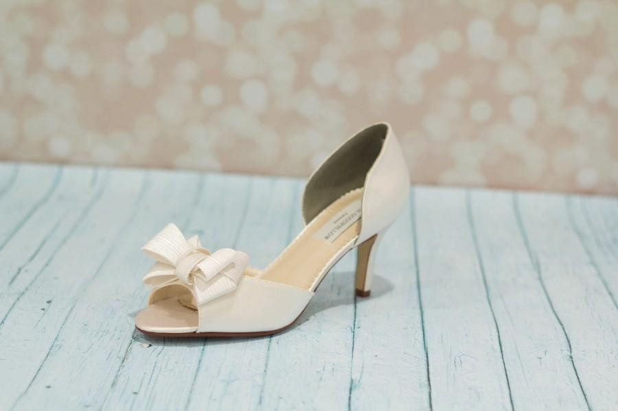 Wedding Shoes With Bow
 Wedding Shoes Bridal Shoe Bow Shoes Dyeable Satin