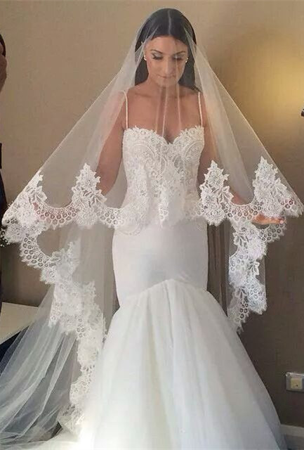 Wedding Veils With Lace
 2019 New Beautiful Wedding Veil From Babyonlinedress Lace