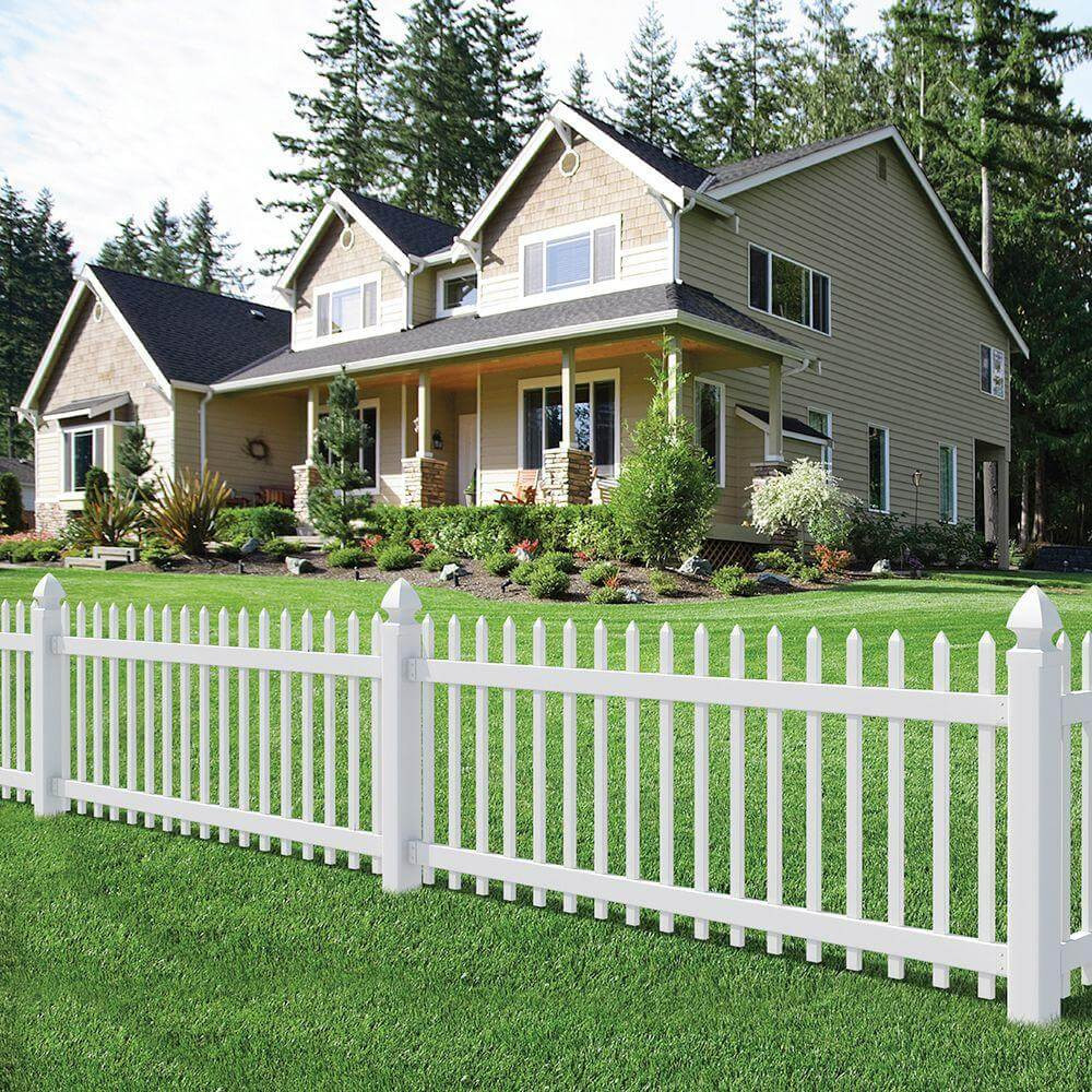 White Backyard Fence
 75 Fence Designs Styles Patterns Tops Materials and Ideas