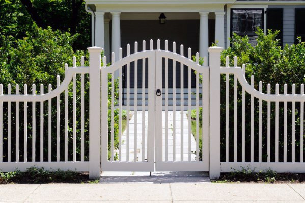 White Backyard Fence
 Top 60 Best Front Yard Fence Ideas Outdoor Barrier Designs