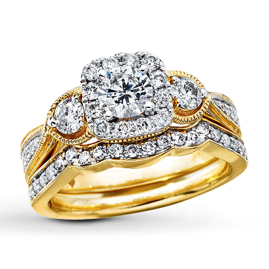 Yellow Gold Wedding Ring Sets
 Yellow Gold Bridal Sets Kays Wedding Ring Sets Reset