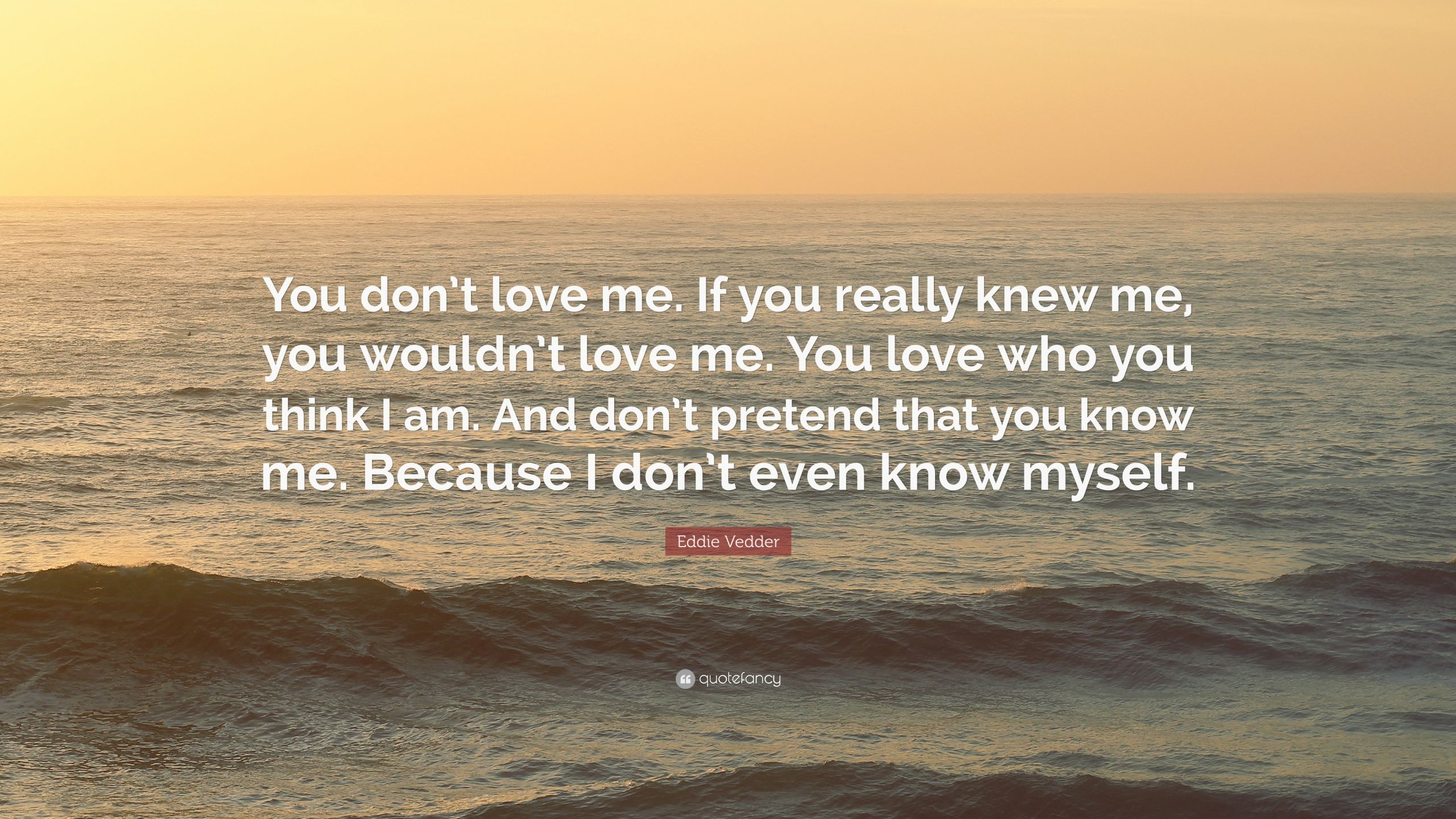 You Don T Love Me Quotes
 Ed Vedder Quote “You don’t love me If you really knew
