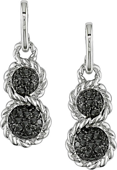 1 Carat Black Diamond Earrings
 1 2 Carat Black Diamond Earrings in Silver 250 500