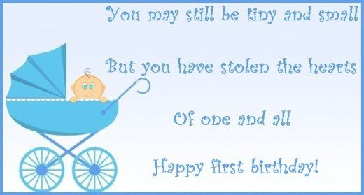1 Year Old Birthday Quotes
 50 First Birthday Wishes Poems and Messages