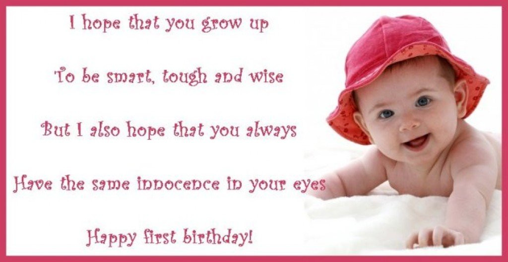 1 Year Old Birthday Quotes
 First Birthday Wishes Poems and Messages for a Birthday