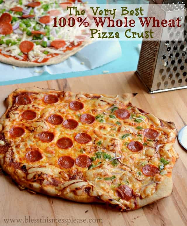 100 Whole Wheat Pizza Dough
 "Building Better Temples" Whole Wheat Pizza Crust