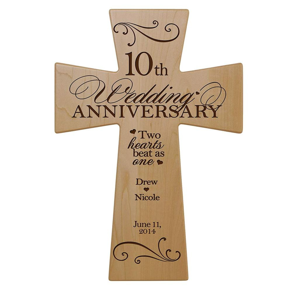10Th Anniversary Gift Ideas For Couples
 Personalized 10th Wedding Anniversary Maple Wood Wall
