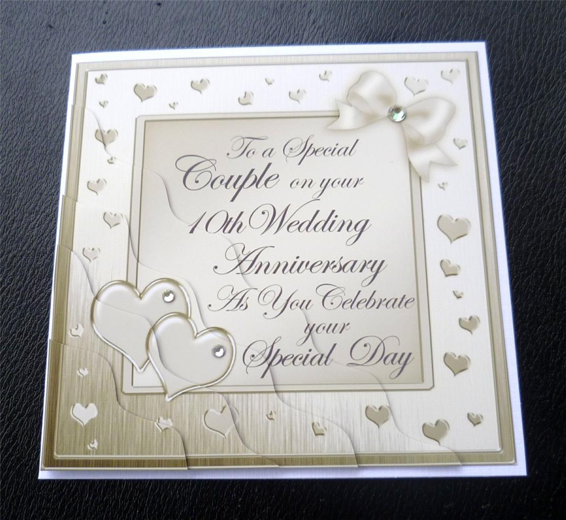 10Th Anniversary Gift Ideas For Couples
 Special Couple 10th Wedding Anniversary Card 4 colours