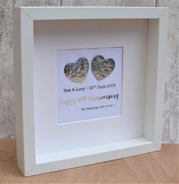 10Th Anniversary Gift Ideas For Couples
 10th Wedding Anniversary Gift Tin Contemporary Frame