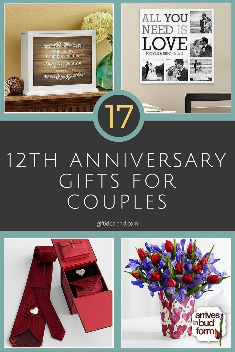 12 Years Anniversary Gift Ideas
 35 Good 12th Wedding Anniversary Gift Ideas For Him & Her