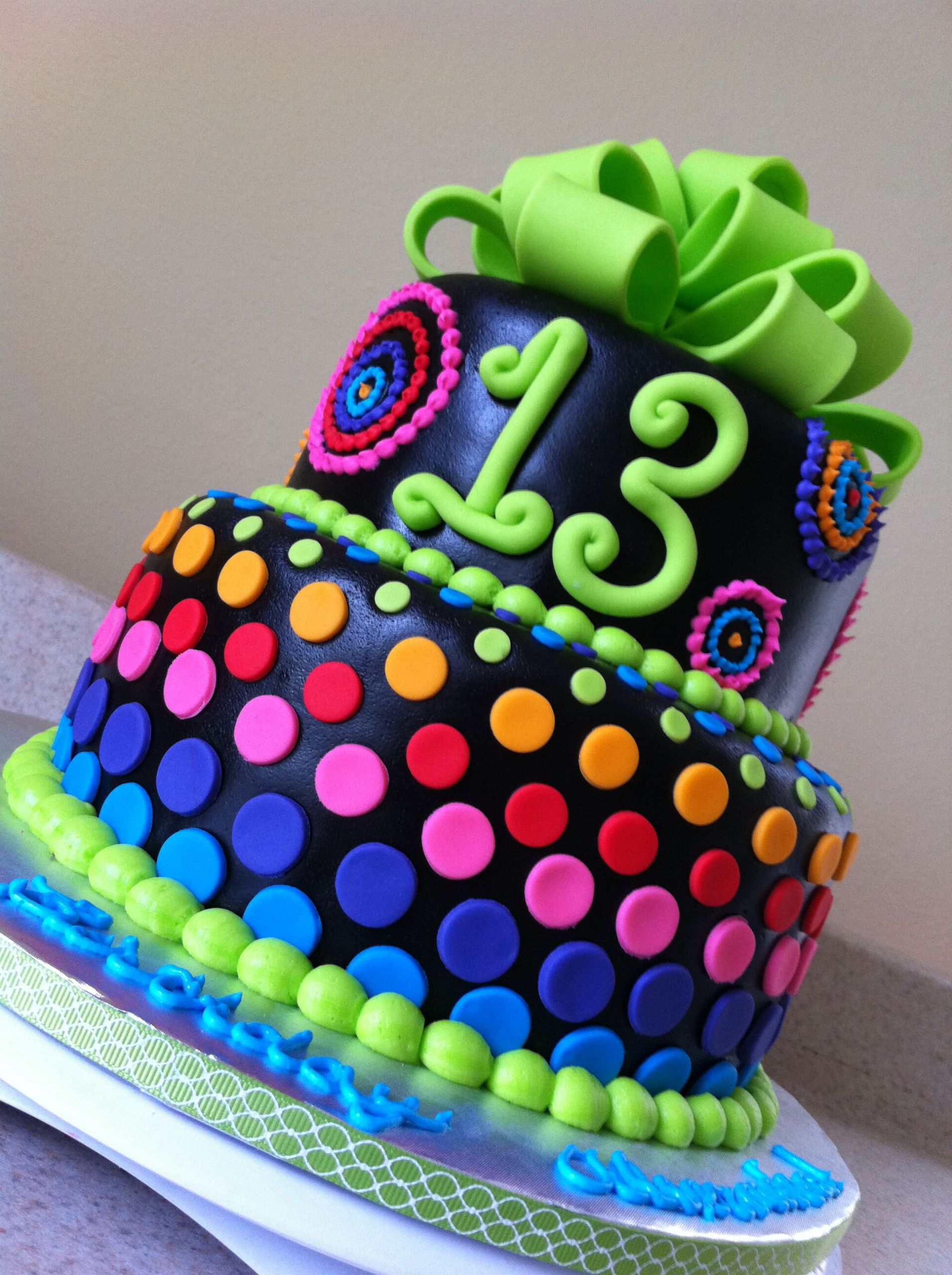 13th Birthday Cake Ideas
 13th birthday girl neon