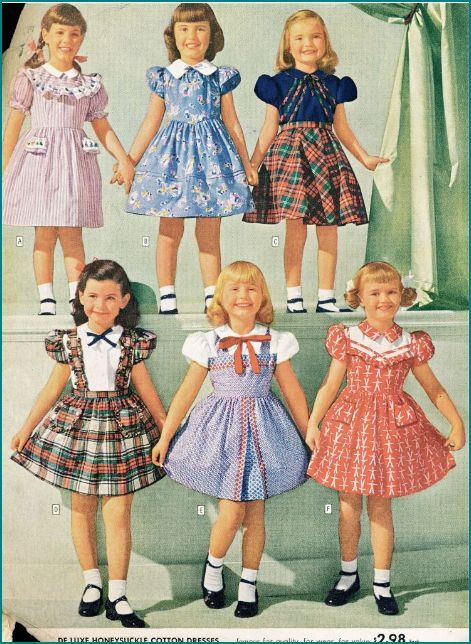 1950S Fashion Kids
 1940 s fashion sears catalogue girls dresses